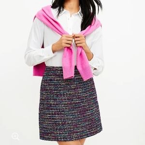 Loft Petite Shimmer Textured Shift Skirt 14